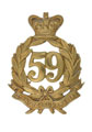 Glengarry badge, other ranks, 59th (2nd Nottinghamshire) Regiment of Foot, 1874-1881