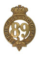 Glengarry badge, other ranks, 89th (Princess Victoria's) Regiment of Foot, 1874-1881