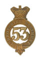 Glengarry badge, other ranks, 53rd (Shropshire) Regiment, 1874-1881
