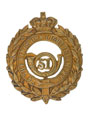 Glengarry badge, other ranks, 51st (2nd Yorkshire West Riding) or The King's Own Light Infantry, 1874-1881