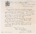 Letter which accompanied the campaign medals of Private Percy Crofts Ottley, 20 June 1922