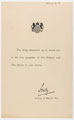 Printed facsimile letter, signed by Lord Derby on behalf of the King, sent to bereaved families, 1922 (c)