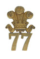 Glengarry badge, other ranks', 77th (East Middlesex) Regiment of Foot, 1874-1881