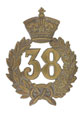 Glengarry badge, other ranks, 38th (1st Staffordshire) Regiment of Foot
