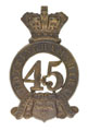 Glengarry badge, 45th (Nottinghamshire) (Sherwood Foresters) Regiment of Foot, 1874-1881