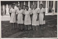 West Indian nurses standing outside a hospital, 1943 (c)-1947 (c)