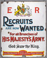 Enamel recruitment sign for the Army of King Edward VII, 1910 (c)