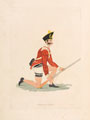 'Kneeling Rank Charging Bayonets', infantry drill, India, 1814