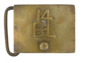 Waistbelt clasp, other ranks, 14th Regiment of Bengal Lancers, 1874-1903