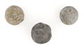 Three musket balls, from the battlefield of Albuera, 1811 (c)