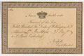 Admission ticket for the State Funeral of the Duke of Wellington, St Paul's Cathedral, London, 1852