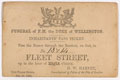 Inhabitant's pass ticket, State Funeral of the Duke of Wellington, 1852