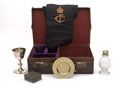 Communion set used by Captain (Reverend 4th Class) V G Ballance, Army Chaplains Department, in Mesopotamia, 1917 (c)