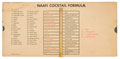 'NAAFI Cocktail Formulae', bar menu, 1960 (c)