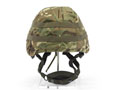 Multi-terrain pattern (MTP) Mark 7 helmet cover and spare scrim, April 2011