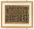 Beadwork and cross-stitch sampler by Elizabeth Catchpole, in memory of her brother, Private William Davey, 94th Regiment of Foot, 1839 (c)