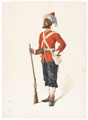 Sepoy, 2nd (The Prince of Wales' Own) Regiment of Bombay Infantry (Grenadiers), in marching order, 1890 (c)