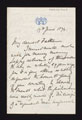 Letter from Henry Leeke to his father William, 17 June 1874