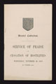 Bristol Cathedral Service of Praise on Cessation of hostilities, 20 November 1918