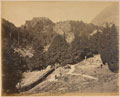 'Nainee Tal Cemetery and view of Ardwell', Naini Tal hill station, India, 1870 (c)
