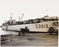 A landing craft tank at Port Said, 1956