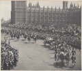 Queen Victoria's carriage and escort passing the Houses of Parliament, Westminster, Diamond Jubilee, 22 June 1897