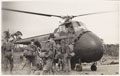 Soldiers boarding a Westland Whirlwind helicopter for a patrol, 1957 (c)