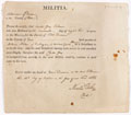 Militia substitute certificate for William Ashton in the place of Charles Gray, 1826