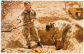 Women's Royal Army Corps personnel, attached to the Force Maintenance Area, entrenching in Saudi Arabia in the as part of Operation GRANBY, Gulf War, 1990-1991