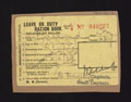 Ration book of Gladys Kate Ballard, Women's Army Auxiliary Corps, 26 October to 5 November 1918