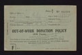 Out of work donation policy issued to G J Baxter, Queen Mary's Army Auxiliary Corps, 25 January 1920