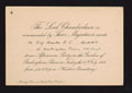 Buckingham Palace afternoon party invitation, 25 July 1919