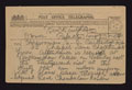 Telegram regarding the investiture of Ethel Cartledge, Women's Army Auxiliary Corps, at Buckingham Palace, February 1919
