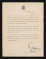 Circular letter of thanks from the Quarter Master General to members of the Women's Forage Corps on disbandment, December 1919