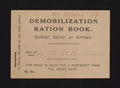 Demobilsation ration book of Ada Gummershall, Queen Mary's Army Auxiliary Corps, 1919
