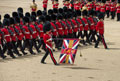 The Colours of the Welsh Guards being paraded past The Prince of Wales, 6 June 2015