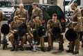 Welsh Guards before the rehearsal for the State Opening of Parliament, May 2015