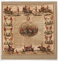 'The New Broad Sword Exercise', printed cotton handkerchief, 1798.