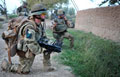 A soldier from the Royal Irish Regiment on patrol in Helmand Province, 2010