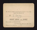 Invitation to a whist drive and dance, 26 February 1919