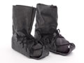 Pair of black rubber Nuclear, Biological and Chemical (NBC) over boots, 1986