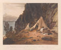 'Portland Place and eminence on the Rock with the Governor's Tent, Painters Tent', 1803