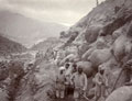 'No 4 S.C. working on Dadh Khul. May 05', 34th Sikh Pioneers undertaking reconstruction work following the Kangra Earthquake, 1905