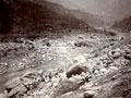 'No 4 S.C. working on Dadh Khul. May 05', 34th Sikh Pioneers undertaking reconstruction work following the Kangra Earthquake, 1905