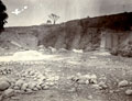 The remains of a bridge at Buner after the Kangra Earthquake, 1905