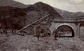 'Bridges on Jhelum Valley road broken by floods. Kashmir Sept 1905'