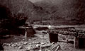 'Bridges on Jhelum Valley road broken by floods. Kashmir Sept 1905'