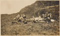Wounded personnel enjoying a picnic in Devon, 1918