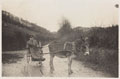 2nd Lieutenant Cyril Edwards DSO in a donkey-drawn wheelchair, Devon 1918