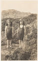Young girls playing on the rock pools at Ilfracombe, Devon, 1918